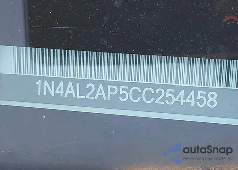 2012 Nissan Altima 2.5 S z USA, uszkodzony, nr VIN 1N4AL2AP5CC254458
